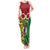 Vanuatu Tank Maxi Dress Pig Tusk Mix Maori Pattern and Namele Leaf LT03 Women Red - Polynesian Pride