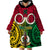 Personalised Vanuatu Wearable Blanket Hoodie Pig Tusk Mix Maori Pattern and Namele Leaf LT03 - Polynesian Pride