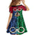 Vanuatu Shefa Province Family Matching Off Shoulder Maxi Dress and Hawaiian Shirt Pig Tusk Mix Maori Pattern and Namele Leaf LT03 - Polynesian Pride