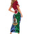 Vanuatu Shefa Province Family Matching Short Sleeve Bodycon Dress and Hawaiian Shirt Pig Tusk Mix Maori Pattern and Namele Leaf LT03 - Polynesian Pride