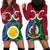 Vanuatu Shefa Province Hoodie Dress Pig Tusk Mix Maori Pattern and Namele Leaf LT03 - Polynesian Pride