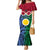 Vanuatu Shefa Province Mermaid Dress Pig Tusk Mix Maori Pattern and Namele Leaf LT03 Women Red - Polynesian Pride