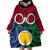 Vanuatu Shefa Province Wearable Blanket Hoodie Pig Tusk Mix Maori Pattern and Namele Leaf LT03 - Polynesian Pride