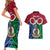 Personalised Vanuatu Shefa Province Couples Matching Short Sleeve Bodycon Dress and Hawaiian Shirt Pig Tusk Mix Maori Pattern and Namele Leaf LT03 - Polynesian Pride