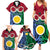 Personalised Vanuatu Shefa Province Family Matching Summer Maxi Dress and Hawaiian Shirt Pig Tusk Mix Maori Pattern and Namele Leaf LT03 - Polynesian Pride