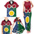 Personalised Vanuatu Shefa Province Family Matching Tank Maxi Dress and Hawaiian Shirt Pig Tusk Mix Maori Pattern and Namele Leaf LT03 - Polynesian Pride