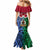 Personalised Vanuatu Shefa Province Mermaid Dress Pig Tusk Mix Maori Pattern and Namele Leaf LT03 - Polynesian Pride