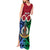 Personalised Vanuatu Shefa Province Tank Maxi Dress Pig Tusk Mix Maori Pattern and Namele Leaf LT03 - Polynesian Pride