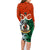 Vanuatu Penama Province Family Matching Long Sleeve Bodycon Dress and Hawaiian Shirt Pig Tusk Mix Maori Pattern and Namele Leaf LT03 - Polynesian Pride