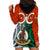 Vanuatu Penama Province Hoodie Dress Pig Tusk Mix Maori Pattern and Namele Leaf LT03 - Polynesian Pride