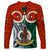 Vanuatu Penama Province Long Sleeve Shirt Pig Tusk Mix Maori Pattern and Namele Leaf LT03 - Polynesian Pride