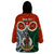 Personalised Vanuatu Penama Province Wearable Blanket Hoodie Pig Tusk Mix Maori Pattern and Namele Leaf LT03 - Polynesian Pride