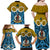 Vanuatu Sanma Province Family Matching Off Shoulder Long Sleeve Dress and Hawaiian Shirt Pig Tusk Mix Maori Pattern and Namele Leaf LT03 - Polynesian Pride