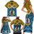 Vanuatu Sanma Province Family Matching Short Sleeve Bodycon Dress and Hawaiian Shirt Pig Tusk Mix Maori Pattern and Namele Leaf LT03 - Polynesian Pride