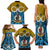 Vanuatu Sanma Province Family Matching Tank Maxi Dress and Hawaiian Shirt Pig Tusk Mix Maori Pattern and Namele Leaf LT03 - Polynesian Pride