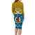 Personalised Vanuatu Sanma Province Family Matching Long Sleeve Bodycon Dress and Hawaiian Shirt Pig Tusk Mix Maori Pattern and Namele Leaf LT03 - Polynesian Pride