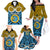 Personalised Vanuatu Sanma Province Family Matching Off Shoulder Long Sleeve Dress and Hawaiian Shirt Pig Tusk Mix Maori Pattern and Namele Leaf LT03 - Polynesian Pride