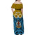 Personalised Vanuatu Sanma Province Family Matching Off Shoulder Maxi Dress and Hawaiian Shirt Pig Tusk Mix Maori Pattern and Namele Leaf LT03 - Polynesian Pride