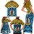 Personalised Vanuatu Sanma Province Family Matching Short Sleeve Bodycon Dress and Hawaiian Shirt Pig Tusk Mix Maori Pattern and Namele Leaf LT03 - Polynesian Pride