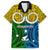 Vanuatu Malampa Province Family Matching Long Sleeve Bodycon Dress and Hawaiian Shirt Pig Tusk Mix Maori Pattern and Namele Leaf LT03 Dad's Shirt - Short Sleeve Yellow - Polynesian Pride