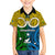 Vanuatu Malampa Province Family Matching Long Sleeve Bodycon Dress and Hawaiian Shirt Pig Tusk Mix Maori Pattern and Namele Leaf LT03 Son's Shirt Yellow - Polynesian Pride