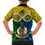 Vanuatu Malampa Province Family Matching Off Shoulder Long Sleeve Dress and Hawaiian Shirt Pig Tusk Mix Maori Pattern and Namele Leaf LT03 - Polynesian Pride