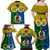 Vanuatu Malampa Province Family Matching Off Shoulder Long Sleeve Dress and Hawaiian Shirt Pig Tusk Mix Maori Pattern and Namele Leaf LT03 - Polynesian Pride