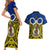 Vanuatu Torba Province Couples Matching Short Sleeve Bodycon Dress and Hawaiian Shirt Pig Tusk Mix Maori Pattern and Namele Leaf LT03 - Polynesian Pride