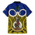 Vanuatu Torba Province Family Matching Off Shoulder Short Dress and Hawaiian Shirt Pig Tusk Mix Maori Pattern and Namele Leaf LT03 - Polynesian Pride