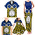 Vanuatu Torba Province Family Matching Tank Maxi Dress and Hawaiian Shirt Pig Tusk Mix Maori Pattern and Namele Leaf LT03 - Polynesian Pride