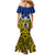 Personalised Vanuatu Torba Province Family Matching Mermaid Dress and Hawaiian Shirt Pig Tusk Mix Maori Pattern and Namele Leaf LT03 - Polynesian Pride