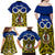 Personalised Vanuatu Torba Province Family Matching Off Shoulder Maxi Dress and Hawaiian Shirt Pig Tusk Mix Maori Pattern and Namele Leaf LT03 - Polynesian Pride