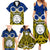 Personalised Vanuatu Torba Province Family Matching Summer Maxi Dress and Hawaiian Shirt Pig Tusk Mix Maori Pattern and Namele Leaf LT03 - Polynesian Pride