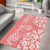 Hawaii Kauai Island Area Rug Hibiscus Pattern Seamless Tribal Simple Pink Pastel LT03 - Polynesian Pride