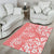 Hawaii Kauai Island Area Rug Hibiscus Pattern Seamless Tribal Simple Pink Pastel LT03 - Polynesian Pride