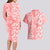 Hawaii Kauai Island Couples Matching Long Sleeve Bodycon Dress and Hawaiian Shirt Hibiscus Pattern Seamless Tribal Simple Pink Pastel LT03 - Polynesian Pride