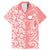 Hawaii Kauai Island Family Matching Mermaid Dress and Hawaiian Shirt Hibiscus Pattern Seamless Tribal Simple Pink Pastel LT03 Dad's Shirt - Short Sleeve Pink - Polynesian Pride