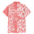 Hawaii Kauai Island Family Matching Mermaid Dress and Hawaiian Shirt Hibiscus Pattern Seamless Tribal Simple Pink Pastel LT03 - Polynesian Pride