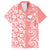 Hawaii Kauai Island Family Matching Short Sleeve Bodycon Dress and Hawaiian Shirt Hibiscus Pattern Seamless Tribal Simple Pink Pastel LT03 Dad's Shirt - Short Sleeve Pink - Polynesian Pride