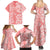 Hawaii Kauai Island Family Matching Summer Maxi Dress and Hawaiian Shirt Hibiscus Pattern Seamless Tribal Simple Pink Pastel LT03 - Polynesian Pride