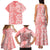 Hawaii Kauai Island Family Matching Tank Maxi Dress and Hawaiian Shirt Hibiscus Pattern Seamless Tribal Simple Pink Pastel LT03 - Polynesian Pride