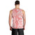 Hawaii Kauai Island Men Tank Top Hibiscus Pattern Seamless Tribal Simple Pink Pastel LT03 - Polynesian Pride