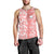 Hawaii Kauai Island Men Tank Top Hibiscus Pattern Seamless Tribal Simple Pink Pastel LT03 - Polynesian Pride