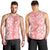 Hawaii Kauai Island Men Tank Top Hibiscus Pattern Seamless Tribal Simple Pink Pastel LT03 - Polynesian Pride