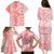 Custom Hawaii Kauai Island Family Matching Puletasi Dress and Hawaiian Shirt Hibiscus Pattern Seamless Tribal Simple Pink Pastel LT03 - Polynesian Pride