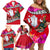 Wallis and Futuna Christmas Family Matching Off Shoulder Short Dress and Hawaiian Shirt Santa Claus Holding Coat of Arms Polynesian Xmas Style LT03 - Polynesian Pride