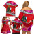 Wallis and Futuna Christmas Family Matching Off Shoulder Short Dress and Hawaiian Shirt Santa Claus Holding Coat of Arms Polynesian Xmas Style LT03 - Polynesian Pride