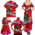 Wallis and Futuna Christmas Family Matching Summer Maxi Dress and Hawaiian Shirt Santa Claus Holding Coat of Arms Polynesian Xmas Style LT03 - Polynesian Pride