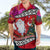 Wallis and Futuna Christmas Hawaiian Shirt Santa Claus Holding Coat of Arms Polynesian Xmas Style LT03 - Polynesian Pride