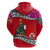 Wallis and Futuna Christmas Hoodie Santa Claus Holding Coat of Arms Polynesian Xmas Style LT03 - Polynesian Pride